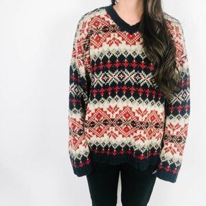 Vintage Abercombie & Fitch Patterned Sweater